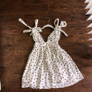 Adorable red and white dress